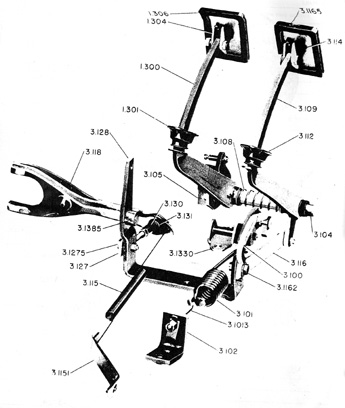 1950 Ford clutch linkage #6